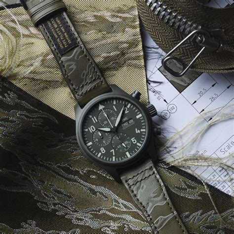 The IWC x SBTG special edition camouflage strap 